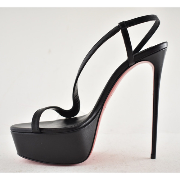 Christian Louboutin Rosalie Alta 150 Black Strap Platform Sandal Heel Pump 41 - Picture 9 of 13
